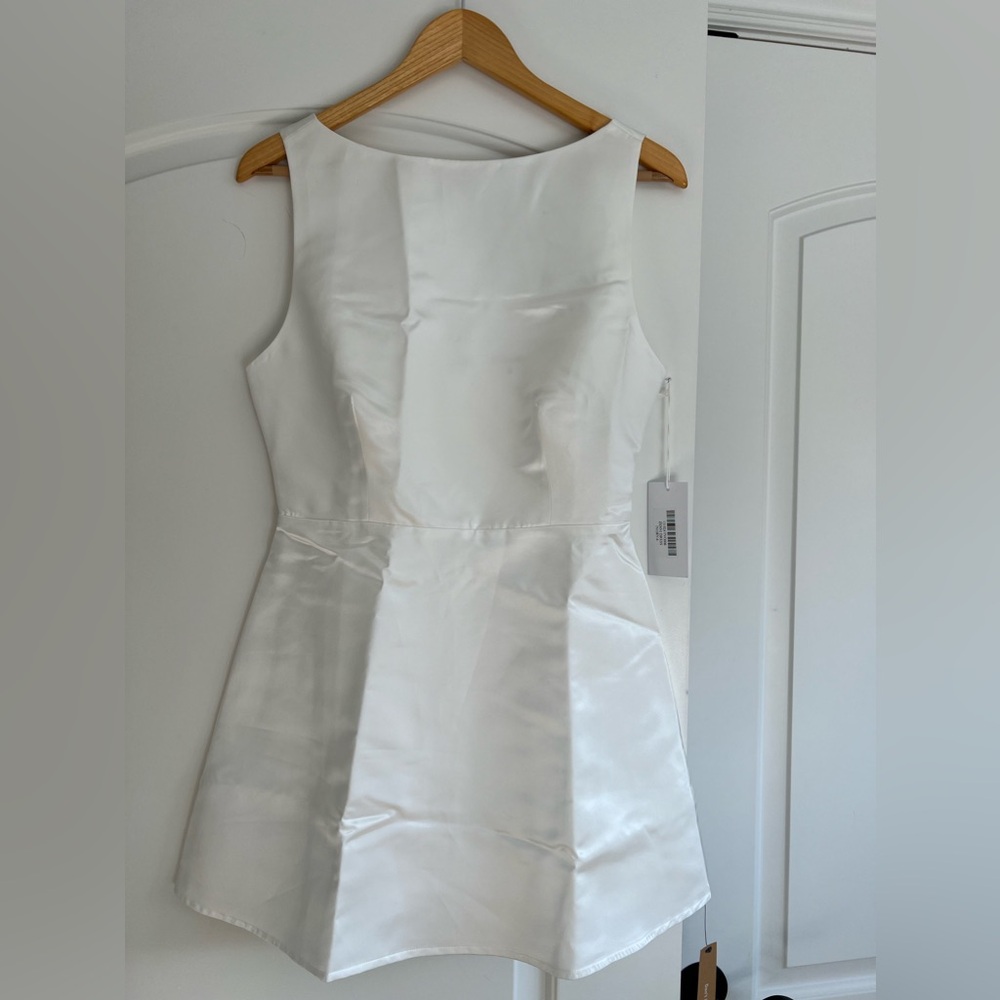 Reformation White Strapless Dress